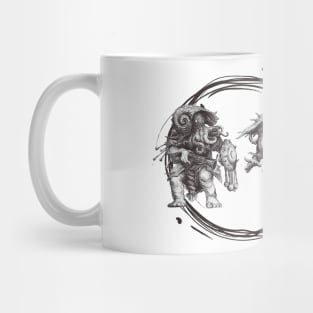 Chtulhu style Octopus Warriors Ink Mug